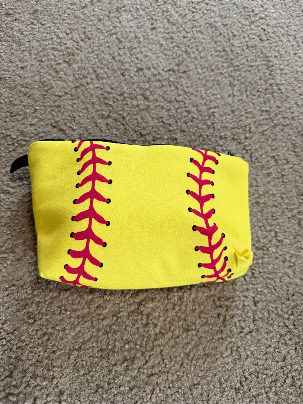 Softball Print Zipper Pouch